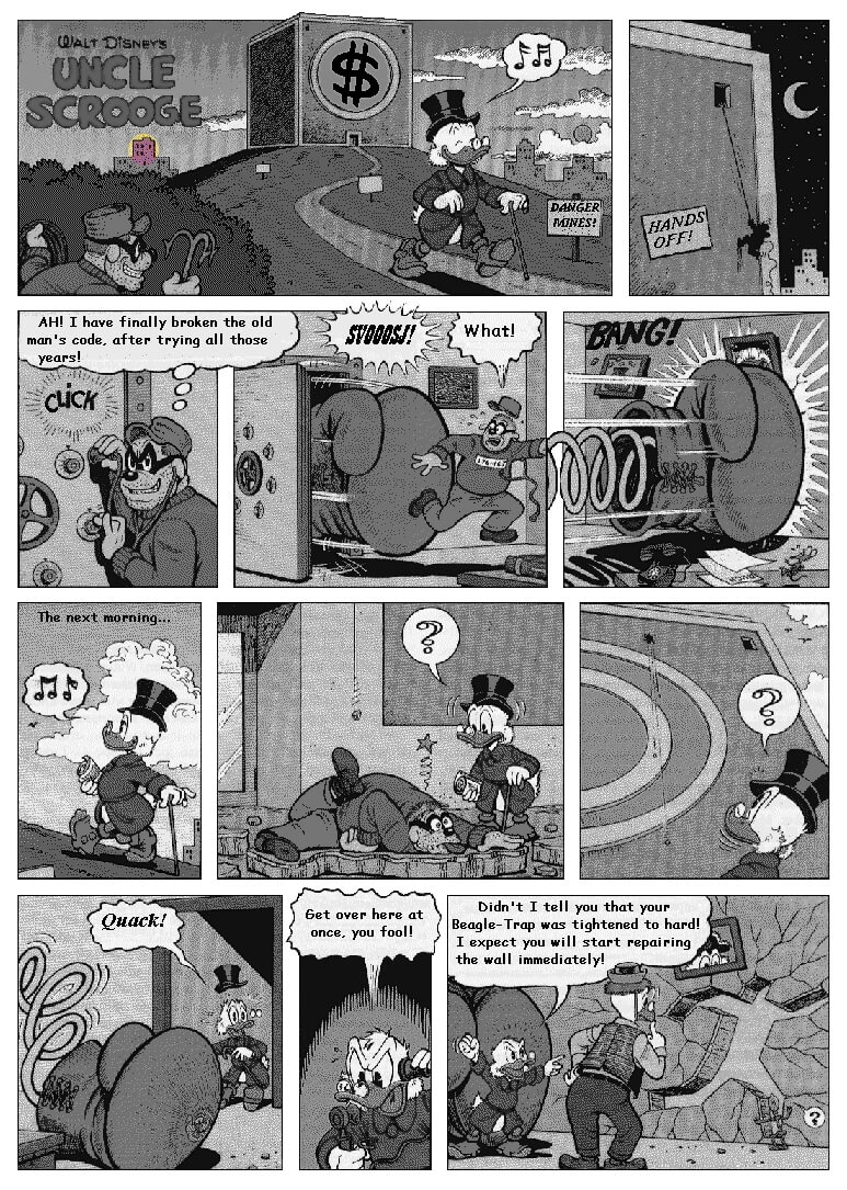 D.U.C.K in Gyro's Beagletrap first page
